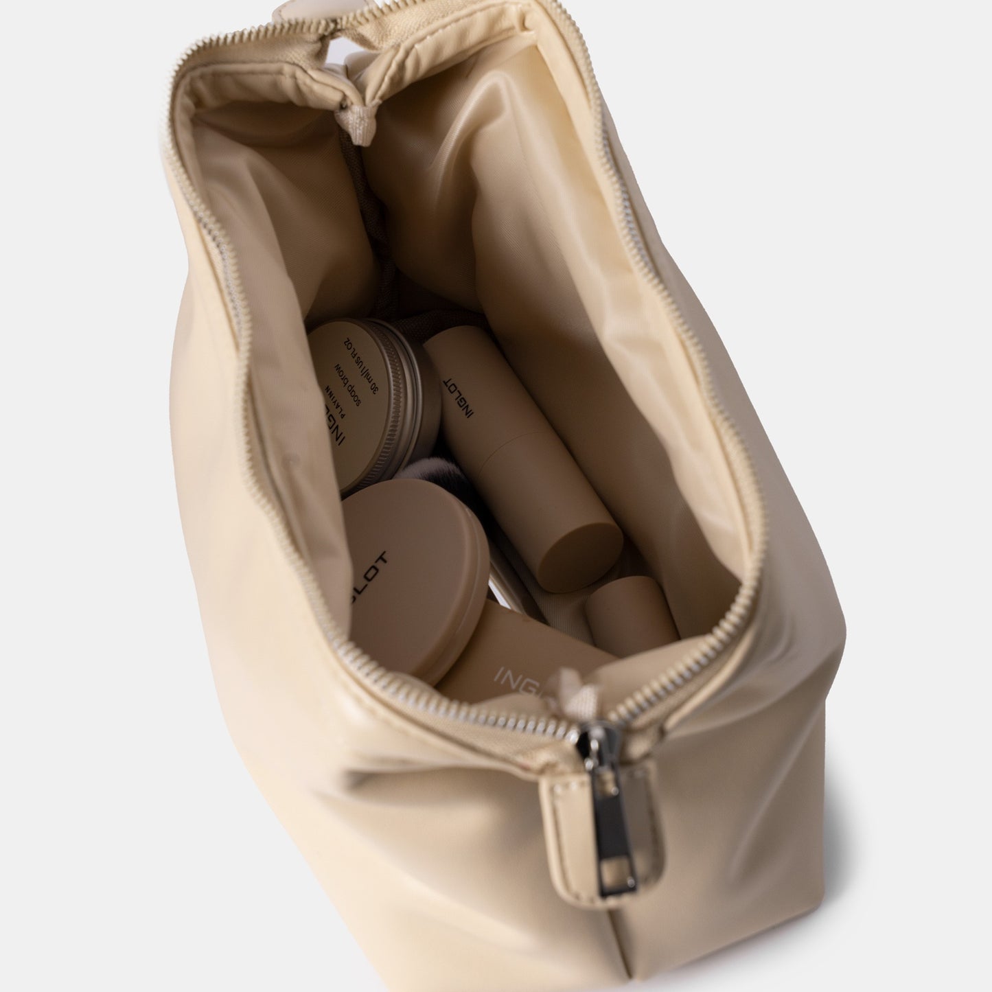 Minimalist Makeup Bag Almond