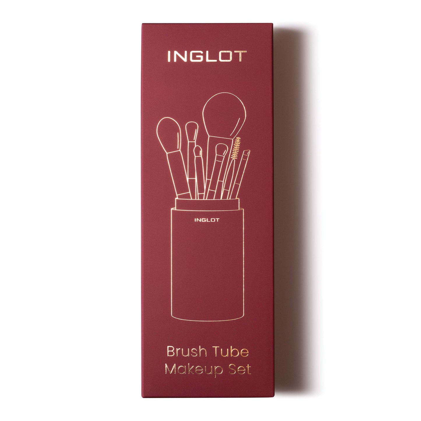 Brush Tube Makeup Set (Burgundy)