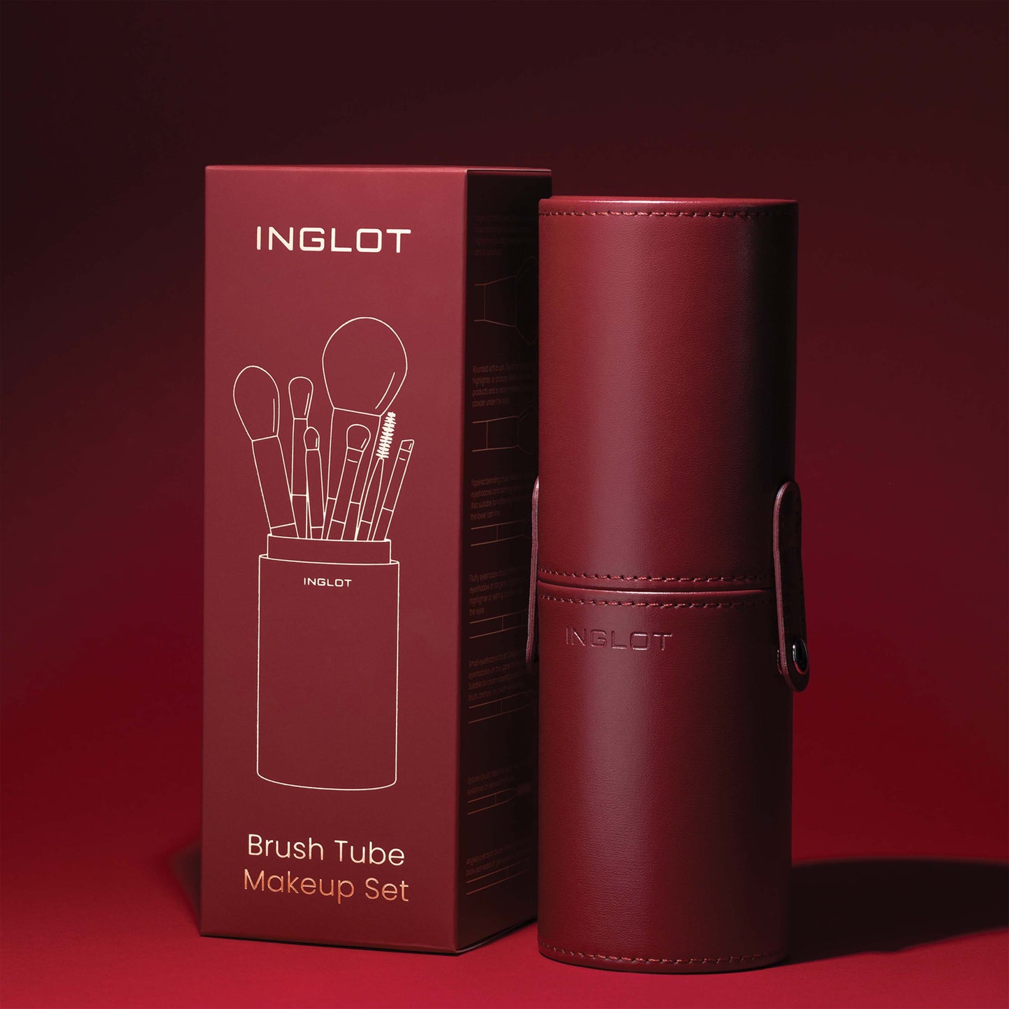 Brush Tube Makeup Set (Burgundy)