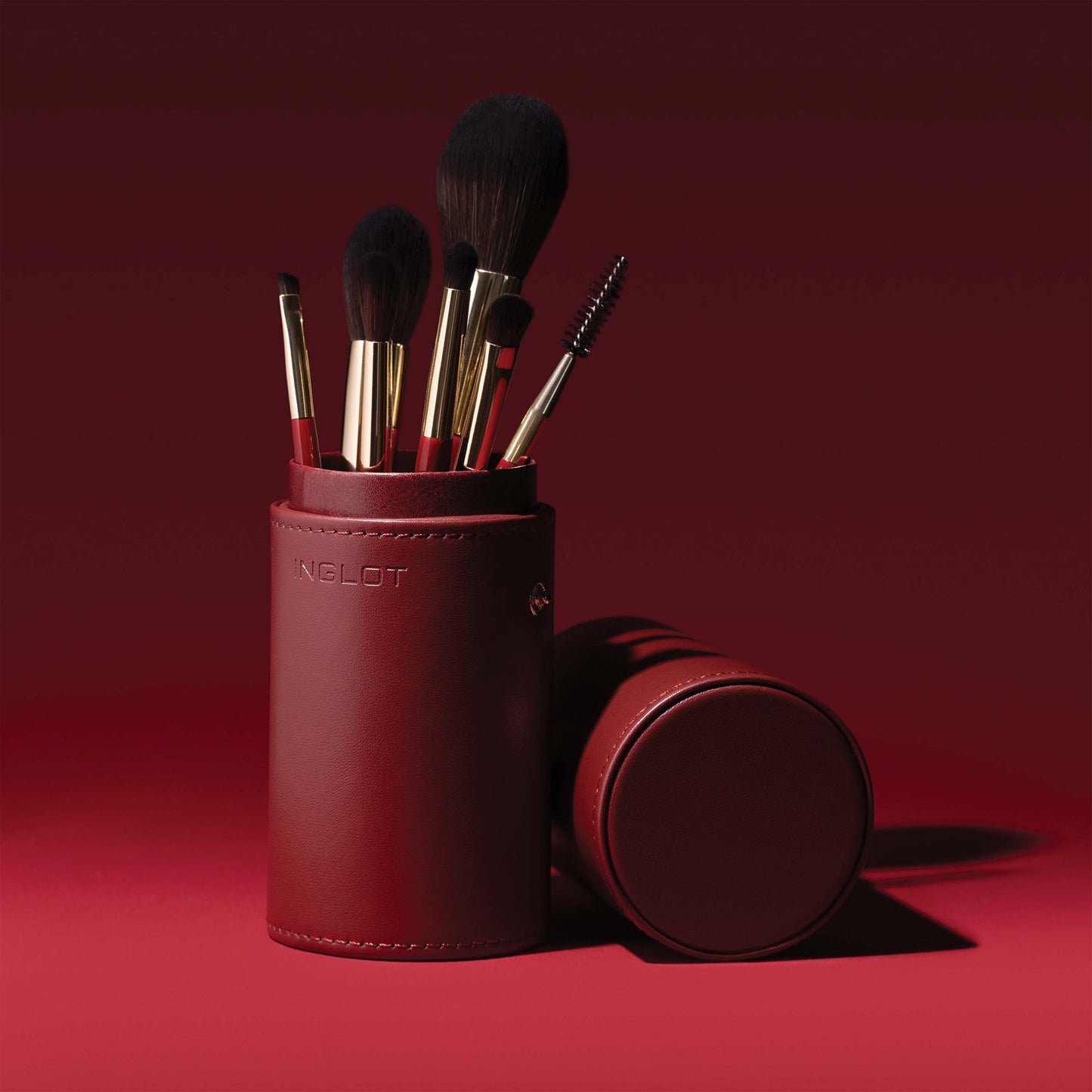 Brush Tube Makeup Set (Burgundy)